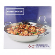 Member's Value 6Qt Stainless Steel Everything Pan 2pcs 